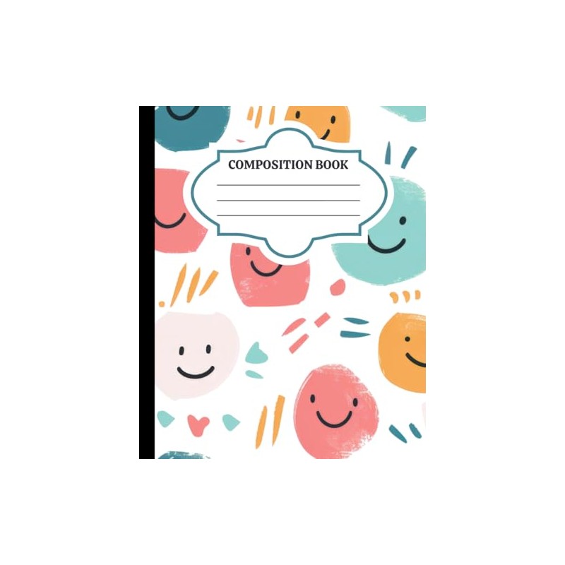 Composition Book: College Ruled Smiley Face Composition Book