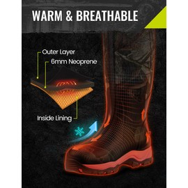 TIDEWE Hunting Boot for Women, Insulated Waterproof Sturdy Women's Hunting Boot, 6mm Neoprene and Rubber Outdoor Boot Next Camo G2（Pink Size 7）