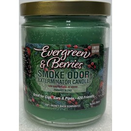 Smoke Odor Evergreen & Berries Variety Pack Set of Eight Candles Includes Cinnamon Apple, Mulberry Spice, Mashroom Lounge, Winter Wind,Salted Caramel, Sparkling Juniper & Pumpkin Spice.