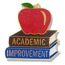 SHOP AWARDS AND GIFTS Academic Improvement Enamel Lapel Pins for Students Appreciation Reward School Teacher, Bulk Pack of 12, Poly Bagged, 1 x 1 Inch