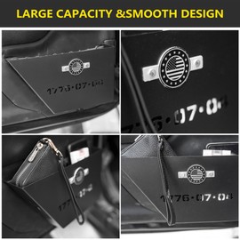 Riasdy Metal Front Door Storage Box, Side Insert Organizer Box Pockets Compatible with 2007-2018 Jeep Wrangler JK 2/4 Door 2pcs Interior Storage of Jeep Wrangler JK Accessories