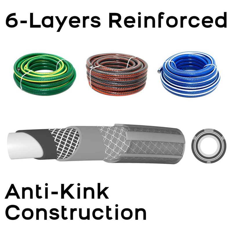 Garden Hose Pipe, Outdoor Tap to Reel Connection Set, Anti-Kink