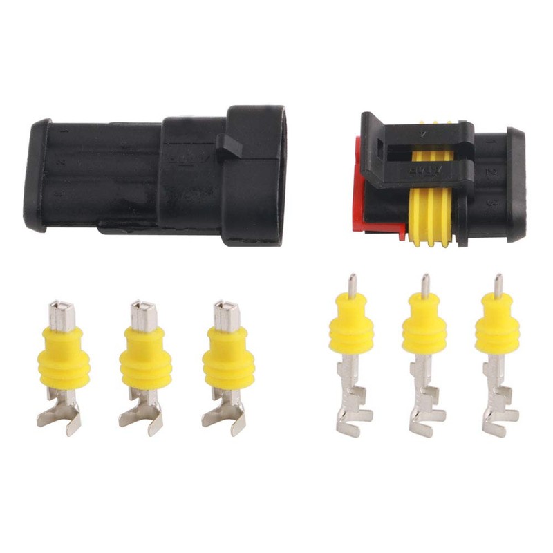GTIWUNG 10 Kit 3 Pin Waterproof Connector Coupler Waterproof Connector