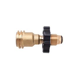Flame King Propane Tank Adapter POL to QCC1 Type Converts Propane Tank from Old to New Connection