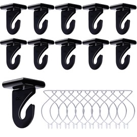 OALEN 20 Drop Ceiling Hooks for Classrooms & Offices, Black Heavy Duty Ceiling Hooks for Hanging Plants & Decorations, Metal T-Bar Hooks for Suspended Drop Ceiling Tiles