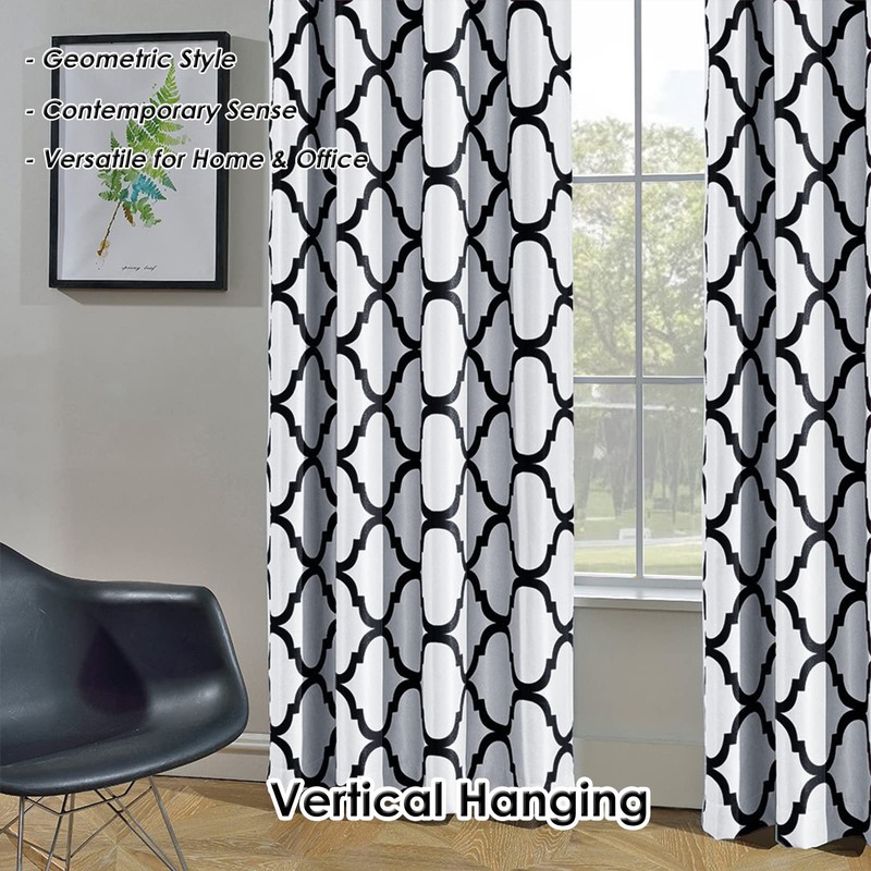 Melodieux Moroccan Fashion Room Darkening Blackout Grommet Curtain for Bedroom