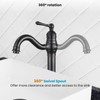 gotonovo Single Handle Vessel Sink Faucet 360° Swivel Bathroom Faucet