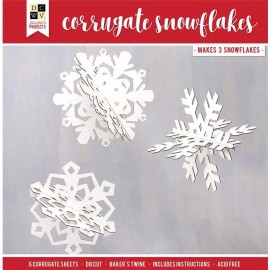American Crafts DCWV Paper Projects Corrugate Snowflakes - Makes 3