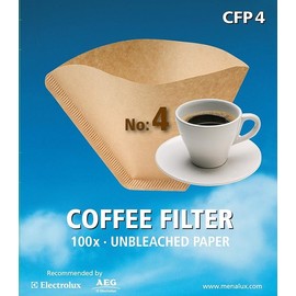 Menalux CFP4 - 100 Papierfilter, Nummer 4, für Filterkaffeemaschinen