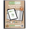 eco-eco A5 Size 50% Recycled 80 Pocket Black Presentation Display