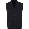 Mens Knitted Waistcoat Full Front Button Closure With Front Pockets