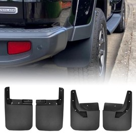 JSCARLIFE Mud Flaps Kit Fit for J-eep Wrangler JL 2018-2024, No Drilling Required Front Rear Set, Mud Flaps Splash Guards Mudguards Protective Fender 4pcs, Moulded Full Protection Set