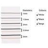 Shelver Elastic String Cord, Black-White-Beige, 1mm-1.5mm-2mm-2.5mm-3mm, 6 metres