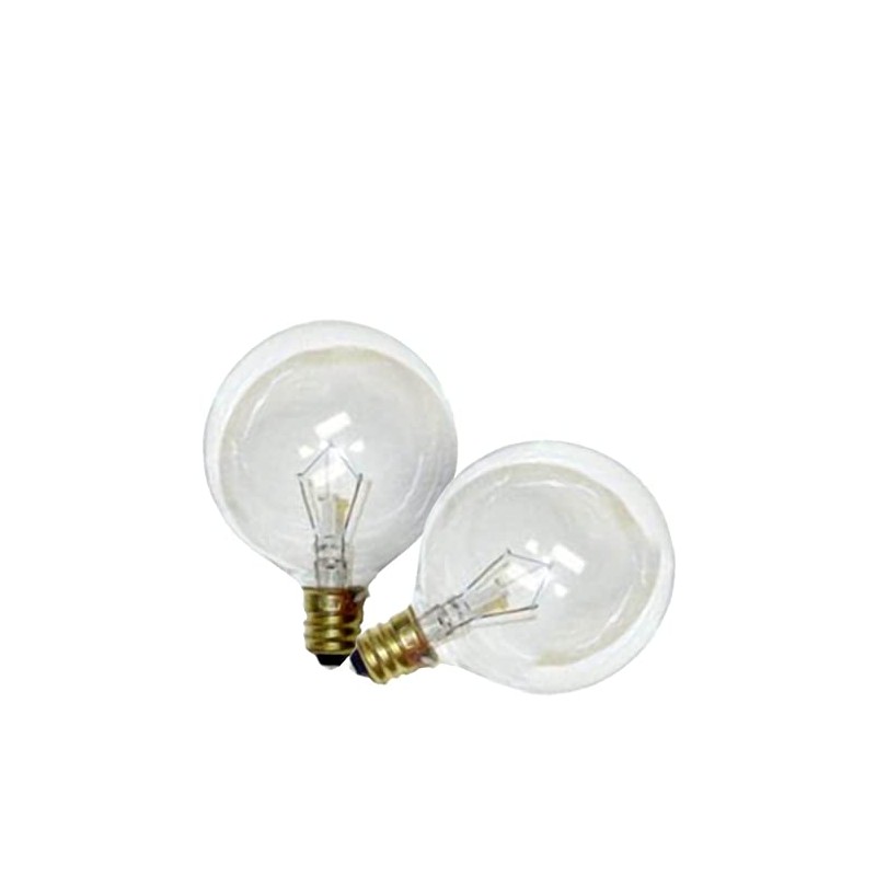 Satco S3727 120V Candelabra Base 25-Watt G16.5 Light Bulb, Clear