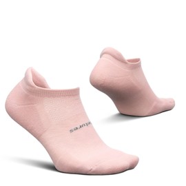 Feetures High Performance Ultra Light Ankle Sock - No Show Socks for Women & Men with Heel Tab - New Pink Blanket, L - (1 Pair)