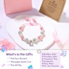 Alissl Unicorn Birthday Gifts for Girls, Adjustable Pink Pearl Bracelet