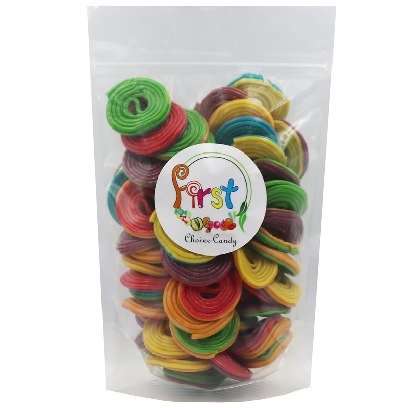 FirstChoiceCandy Licorice Wheels Gummy Candy (Two Faced Rainbow, 2 Pound)