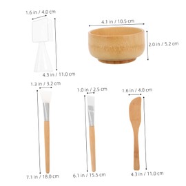 Healvian 5pcs Face Mask Mixing Bowl Set with Spatula Brush Tools for Home Skincare and Clay Mud Application Safe for Sensitive Skin