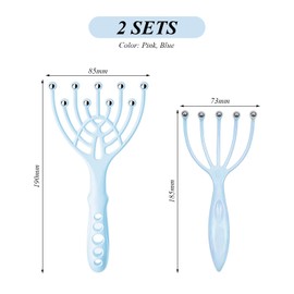 4 Pieces Head Massager, Head Relaxation Tool, Head Scratcher, Manual Massage Tool.
