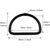 Amanaote Black 2" Inner Diameter D Ring D Rings Non