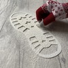 2 Pack Santa Footprint Stencils - Durable Reusable Plastic for