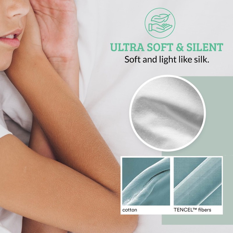 Zipped Pillow Covers Protectors 2 Pack 40x60 cm - and