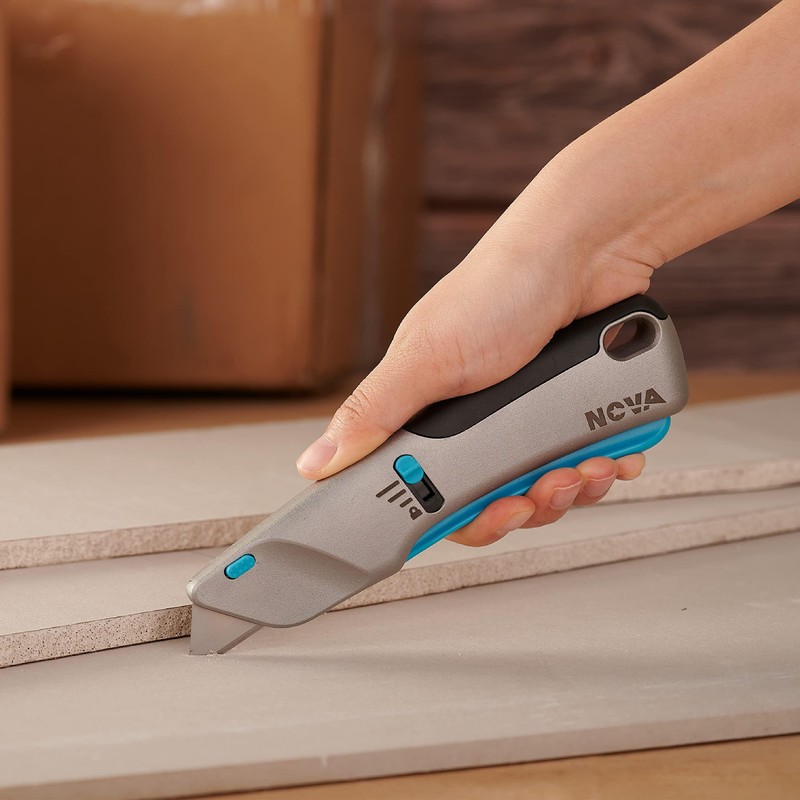 Nova Squeeze Trigger Utility Knife and Heavy Duty Box Cutter,