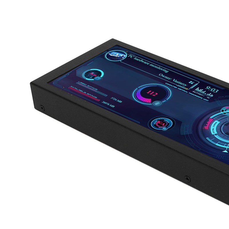 8.8 Inch IPS Display 1920x480 CPU GPU SSD Data Temperature