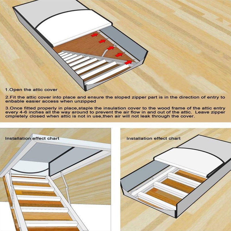 Attic Stairway Insulation Cover Energy Saving Attic Stairs Door Ladder