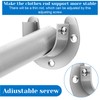 24 Pack Stainless Steel Closet Rod Brackets, U-Shaped Heavy Duty
