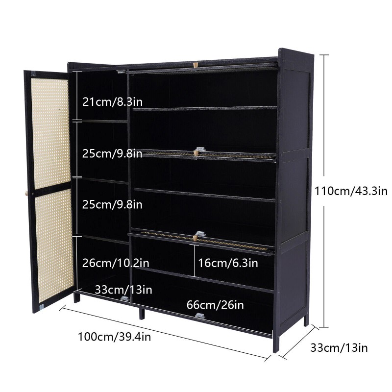 7-tier Shoe Storage Cabinet with Shelves for Entryway, Hallway,Closet