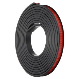 PATIKIL TPE U-Shape Edge Banding, 1/2 Inch x 9.8ft Self Adhesive Flexible Veneer Edging Trim Furniture Edge Protector for Shelf Cabinet Table Repair Restoration, Black