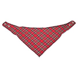 Robelli 45cm Tartan Dog Bandana Collar - Red