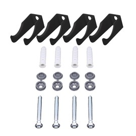 NRG Traditional Four Column Black Radiator Brackets Fitting Kit