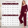Atxnn Womens Pyjamas Set Soft Nightwear Autumn Winter Pjs Comfy