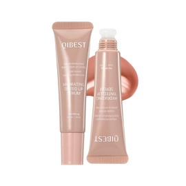 Orange Brown Hydrating Tinted Lip Serum, Moisturizing & Nourishing Lip Oil, Jelly Liquid Lipsticks Lip Tint Lip Glaze (# 02)