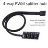 Diyeeni 4-Pin Power Cable, PWM 4-Pin Fan Connector Compatible with