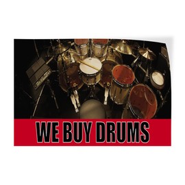 Decal Stickers Multiple Sizes We Buy Drums Outdoor Advertising Printing Industrial Vinyl Safety Sign Label Business 36x24Inches