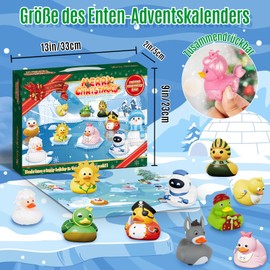 Advent Calendar 2024, Advent Calendar Children Rubber Ducks, 24 Days Ducks Advent Calendar, Christmas Advent Calendar Box for Girls and Boys, Bath Toy for Children