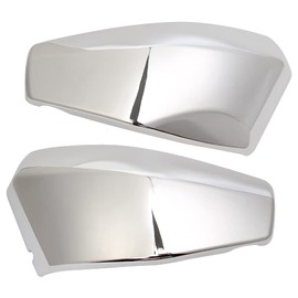 H RUO Chrome Left & Right Side Battery Fairing Cover Compatible with Honda VTX 1300 Retro Spoke Tourer 2003-2009
