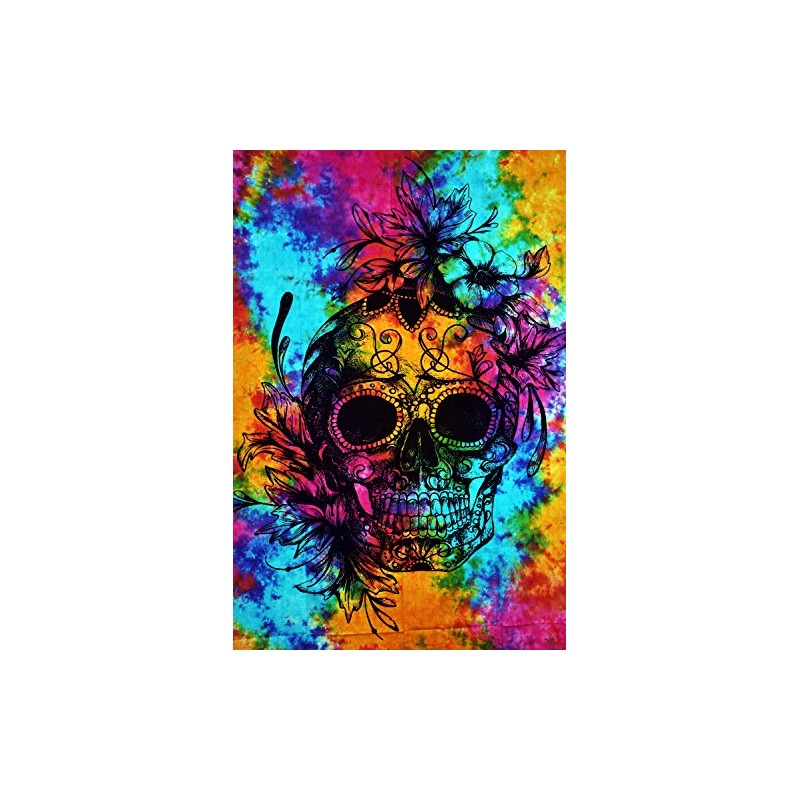 ICC Skull Tapestries Grateful dead Tapestry psychedelic Tapestry Wall hanging