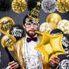 New Year Decorations 2026 - Black Gold Happy New Year