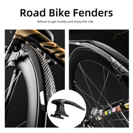 TTSITG Bike Fender, Quick Release Bike Fender for Gravel and Road Bike, Adjustable Bicycle Fender, Full Cover Thicken & Widen, Front or Rear Mud Guard for Tire Width: 18-32mm