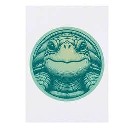 'Cute Smiling Turtle' Temporary Tattoo - Water Resistant, Skin-Safe, Non-Toxic Transfer (TO00084677)