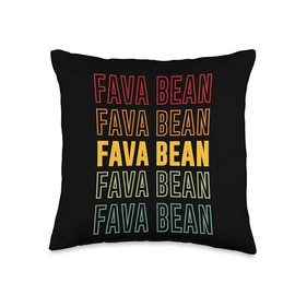 Fava Bean Rainbow Throw Pillow