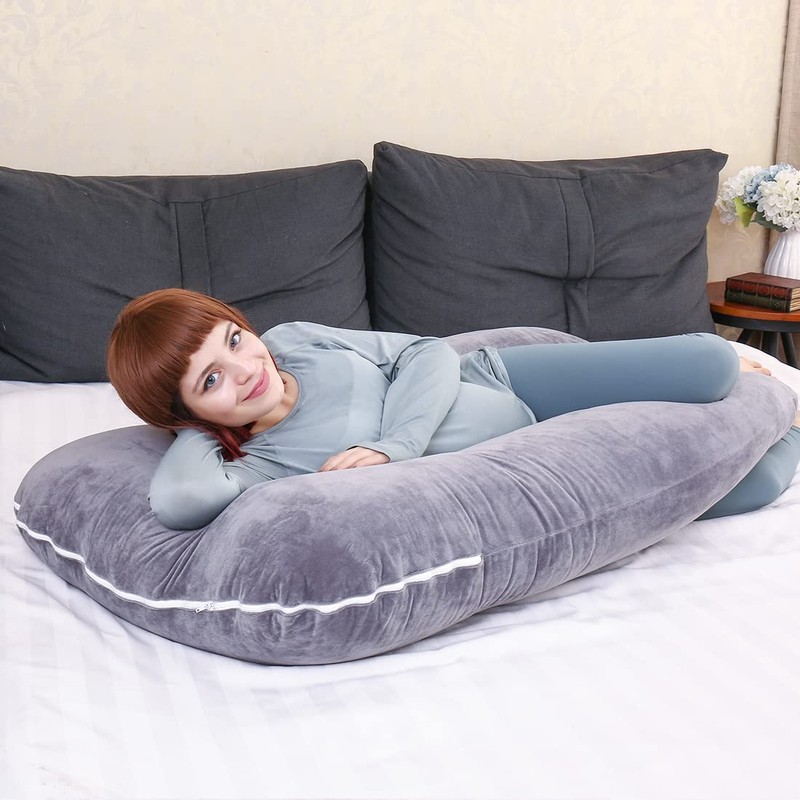 MOON PINE Pregnancy Pillow, U Shaped Full Body Pillow for