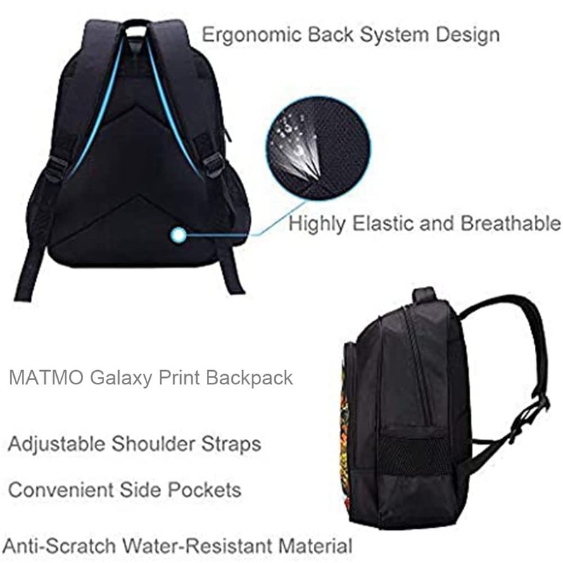 MATMO Soccer Backpack for Boys, Soccer Print Backpack Cool Football