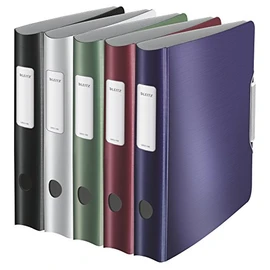 Leitz Leitz Qualitäts-Ordner 180° Active Style, A4, Schmal, Arktik Weiß, Abgerundeter Rücken mit 6,5 cm Rückenbreite, Gummibandverschluss, Leichtes Polyfoam, 11090004