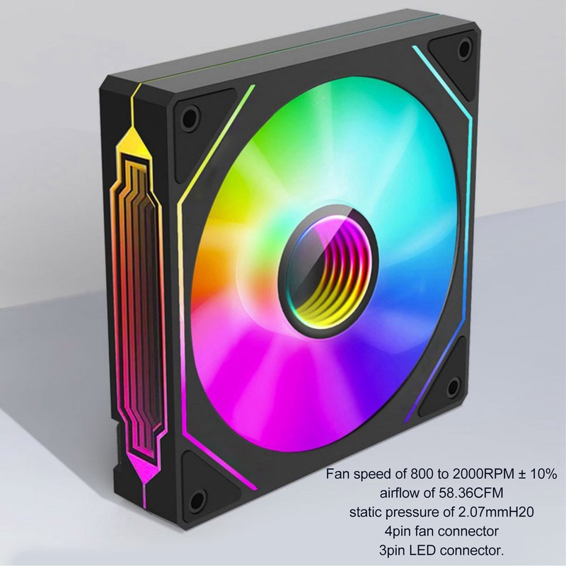 120mm ARGB PWM Case Fan 800 to 2000RPM 4pin PWM