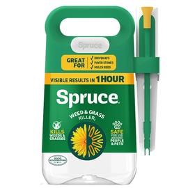 Spruce Weed Killer Spray - Snap & Spray Weed & Grass Killer₂ Powered Starter Kit - Reusable Sprayer with Wand for Spot-Treating Driveways, Gardens & More (64 Oz Bottle)